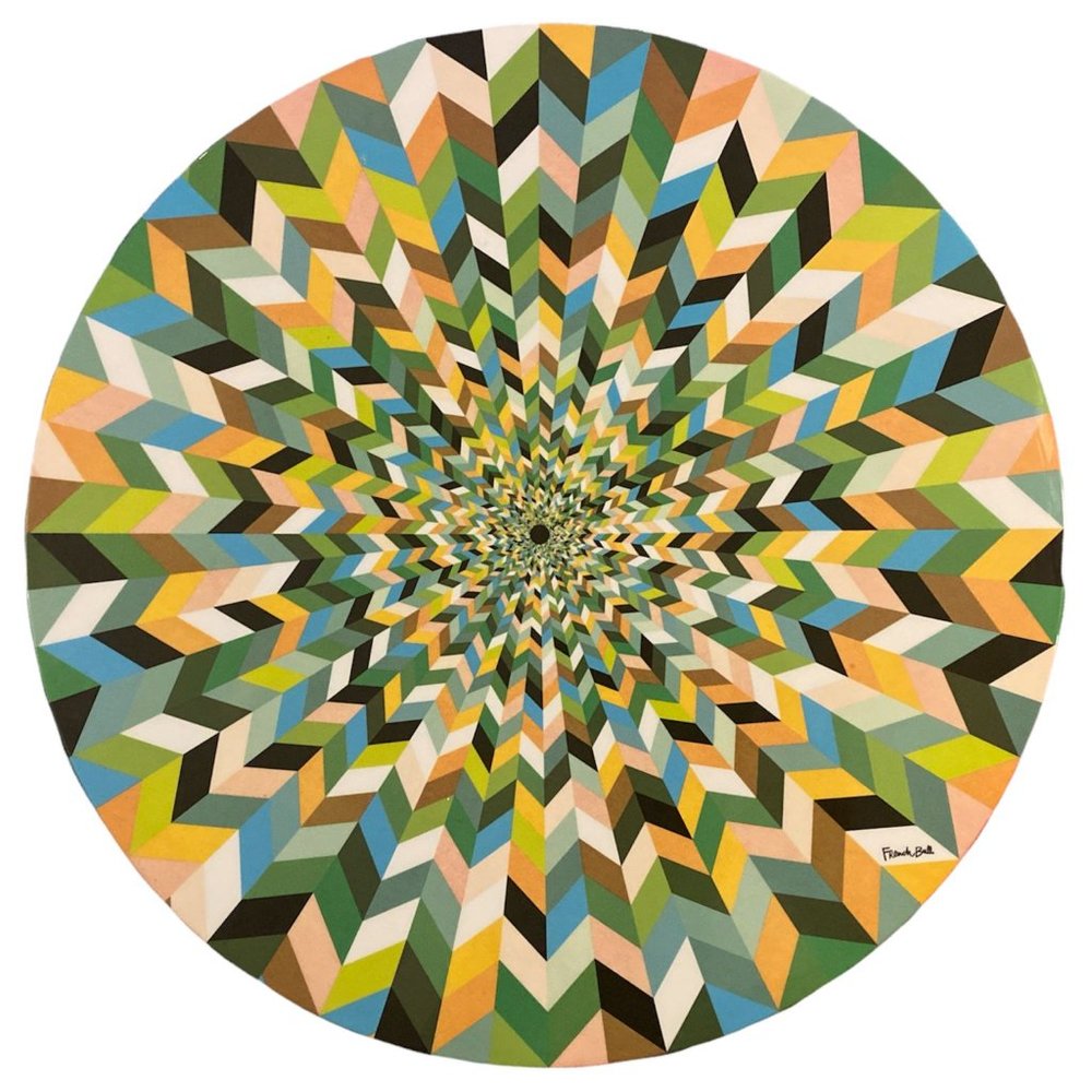 French Bull Melamine 15.75” Lazy Susan- Ziggy Psychedelic